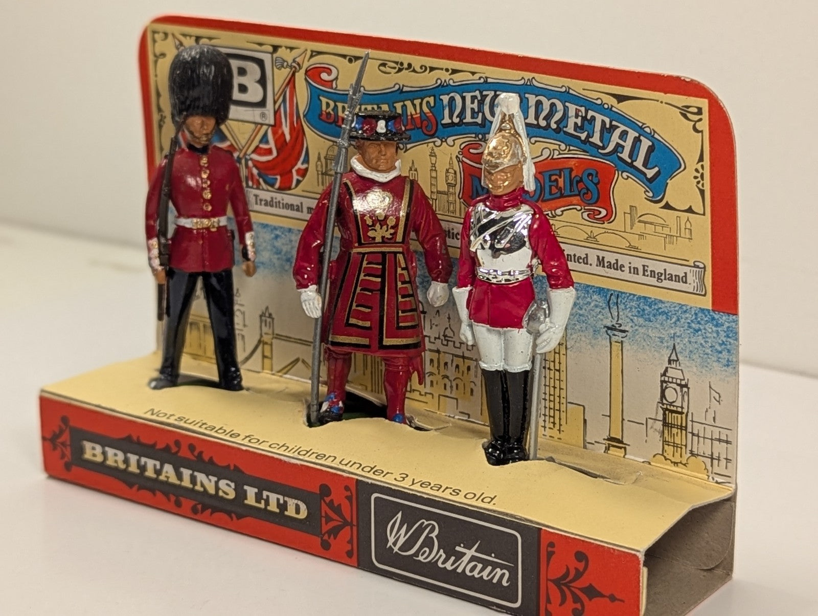 Vintage 1950s Britains British Life Guard Cast Lead Figures Pack of 3
