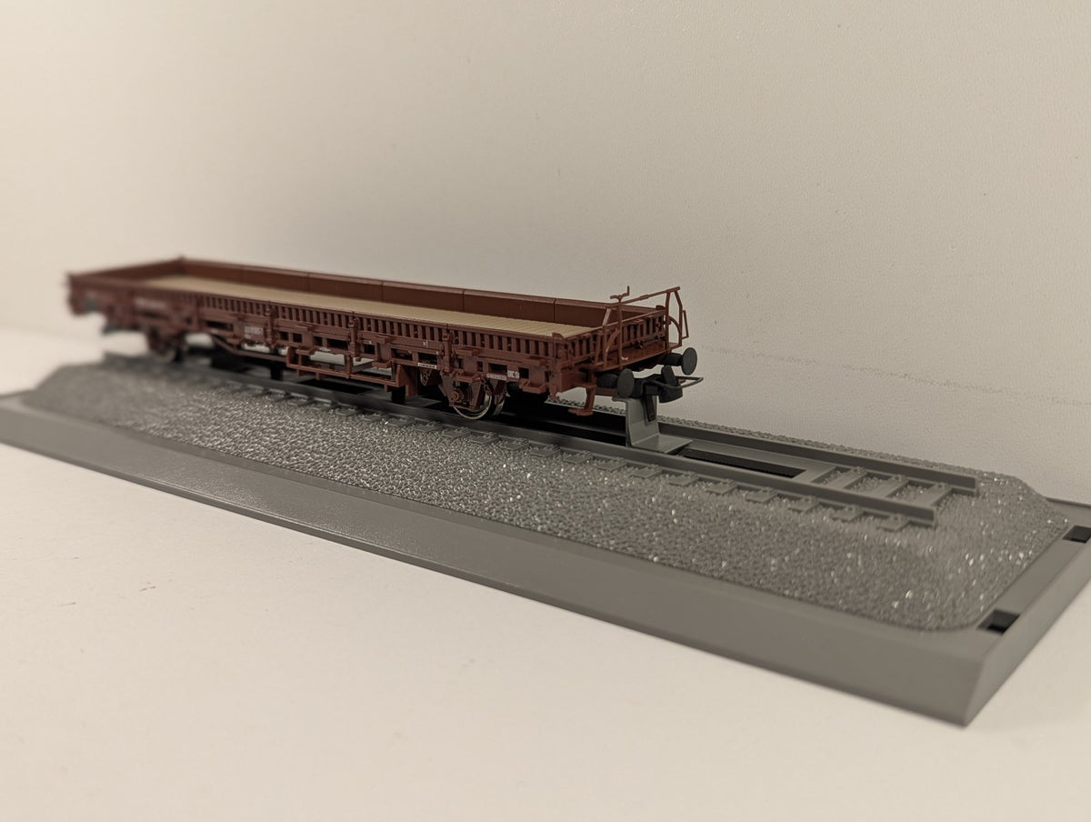 Roco HO Scale DB AG Kbs Stake Wagon with Unimog Ziegler Fire Engine