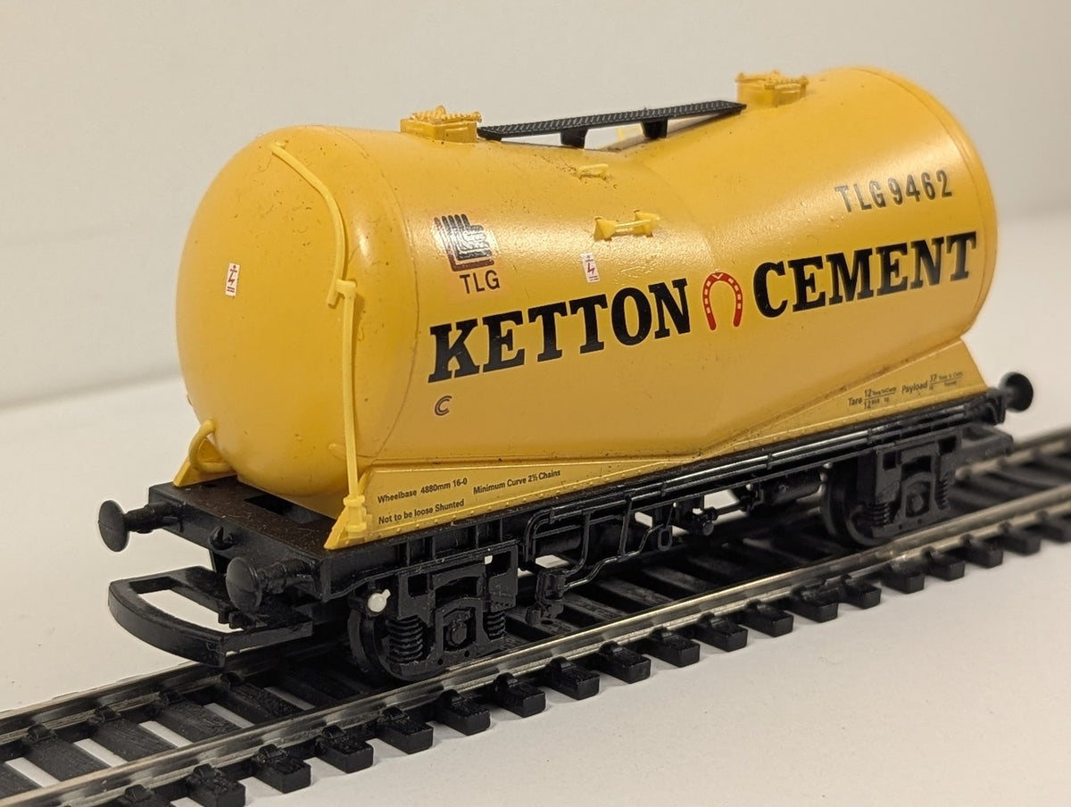 Hornby OO Gauge Depressed Centre Powder Wagon Goods Wagon TLG 9462 Ketton Cement