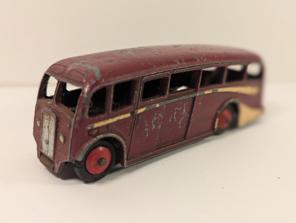 Dinky Toys 281 Luxury Coach – Maroon & Cream (1950s)