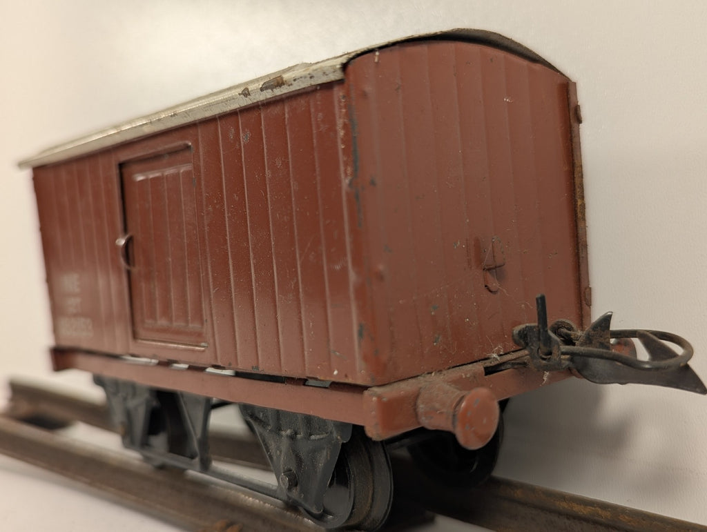 Hornby O Gauge No. 1 Goods Van Goods Wagon 182153 NE Brown