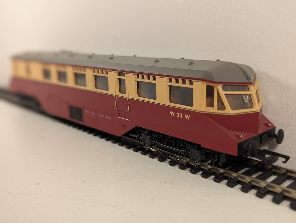 Hornby R2869 BR Diesel Railcar W23W BR Crimson and Cream - DCC Fitted