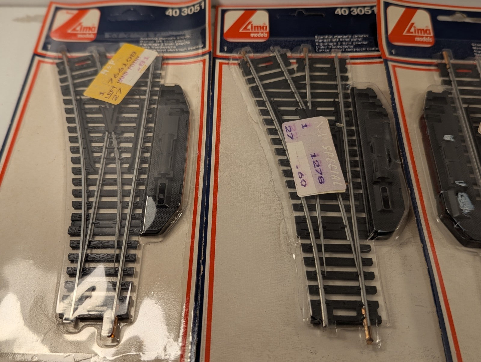 Lima OO Gauge 40 3050 40 3051 Left and Right Hand Manual Points Job