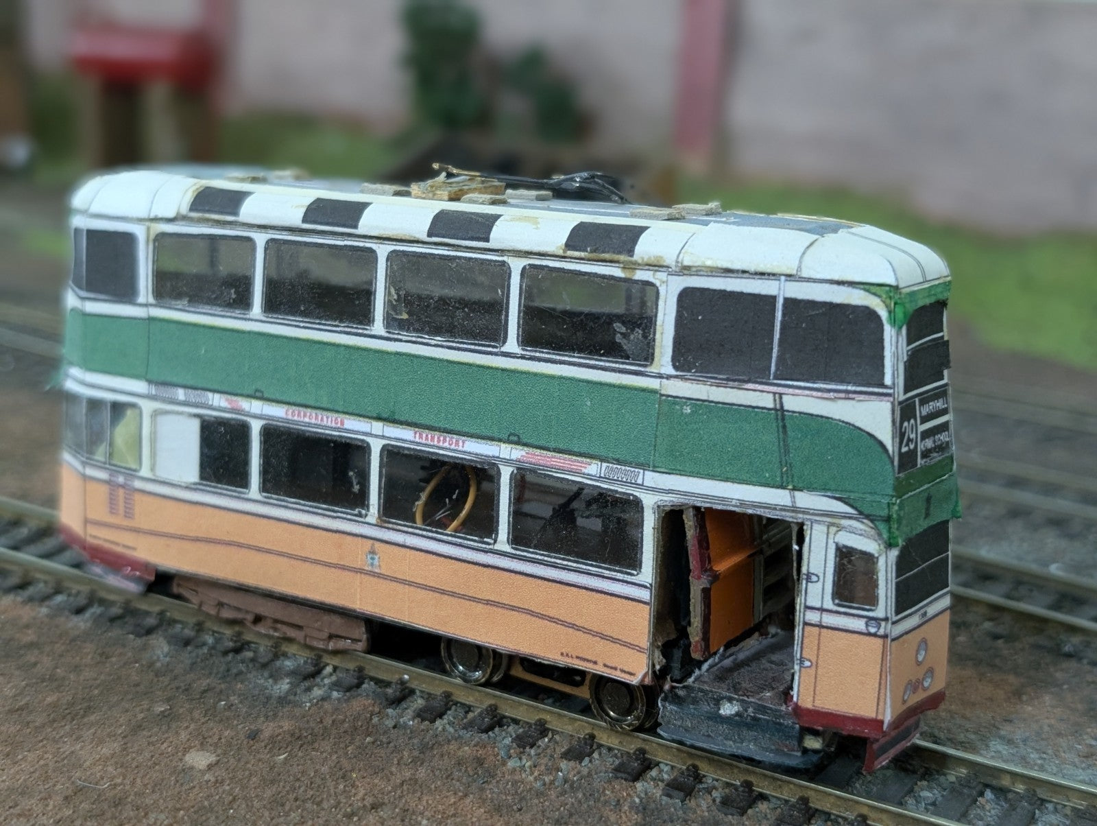 Kitbuilt Glasgow Coronation Tram – Card Kit by Alphagraphix A finely constructed