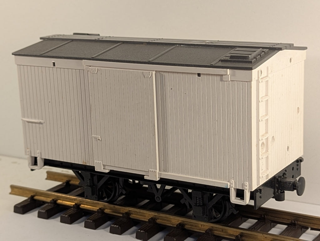 LGB G Scale Two-Axle Closed Goods Van White