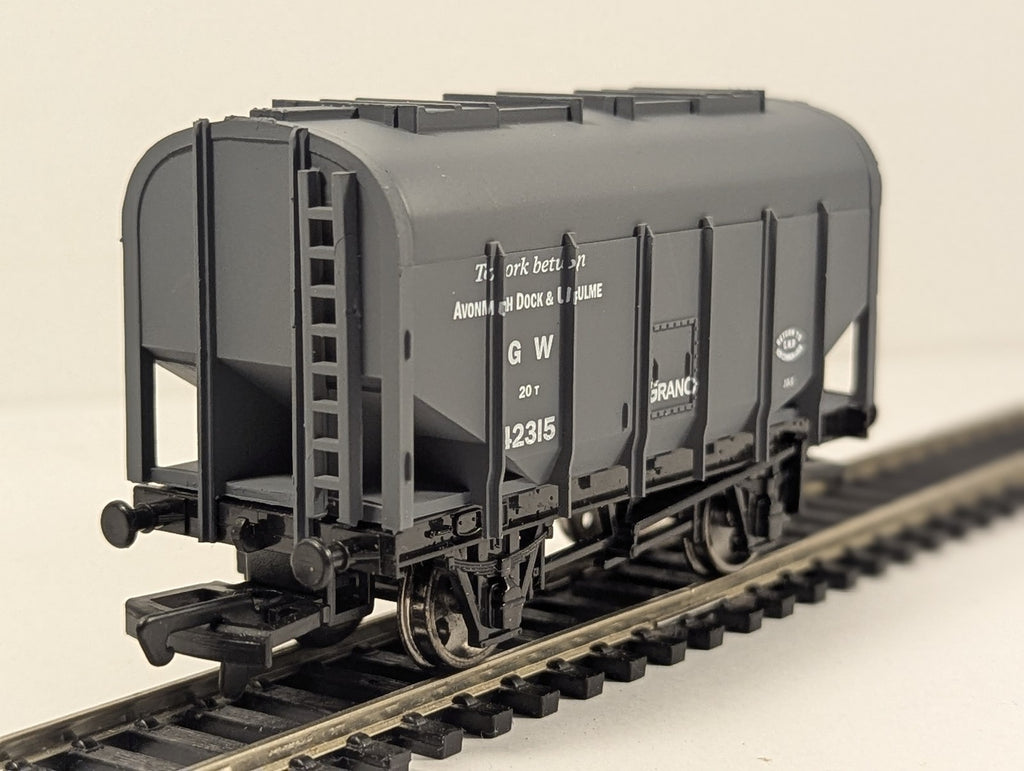 Dapol OO Gauge GWR Avonmouth Bulk Grain Hopper Goods Wagon 42315 GWR Grey B528