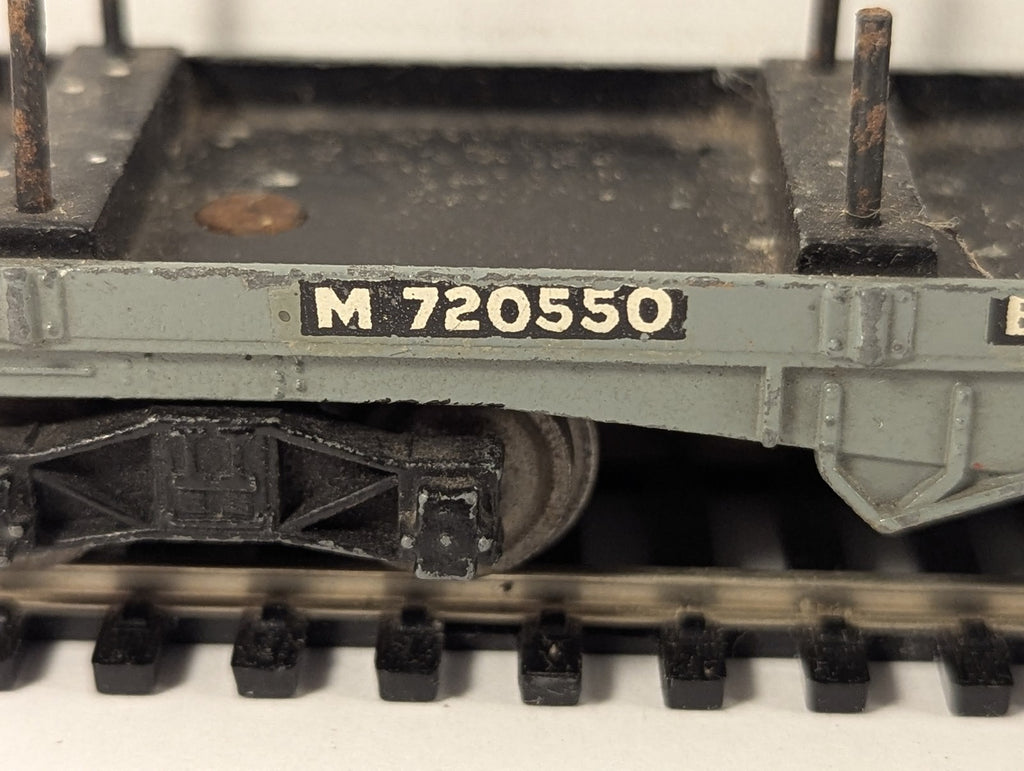 Hornby Dublo OO Gauge 30-Ton Bogie Bolster Wagon Goods Wagon M 720550 BR Grey