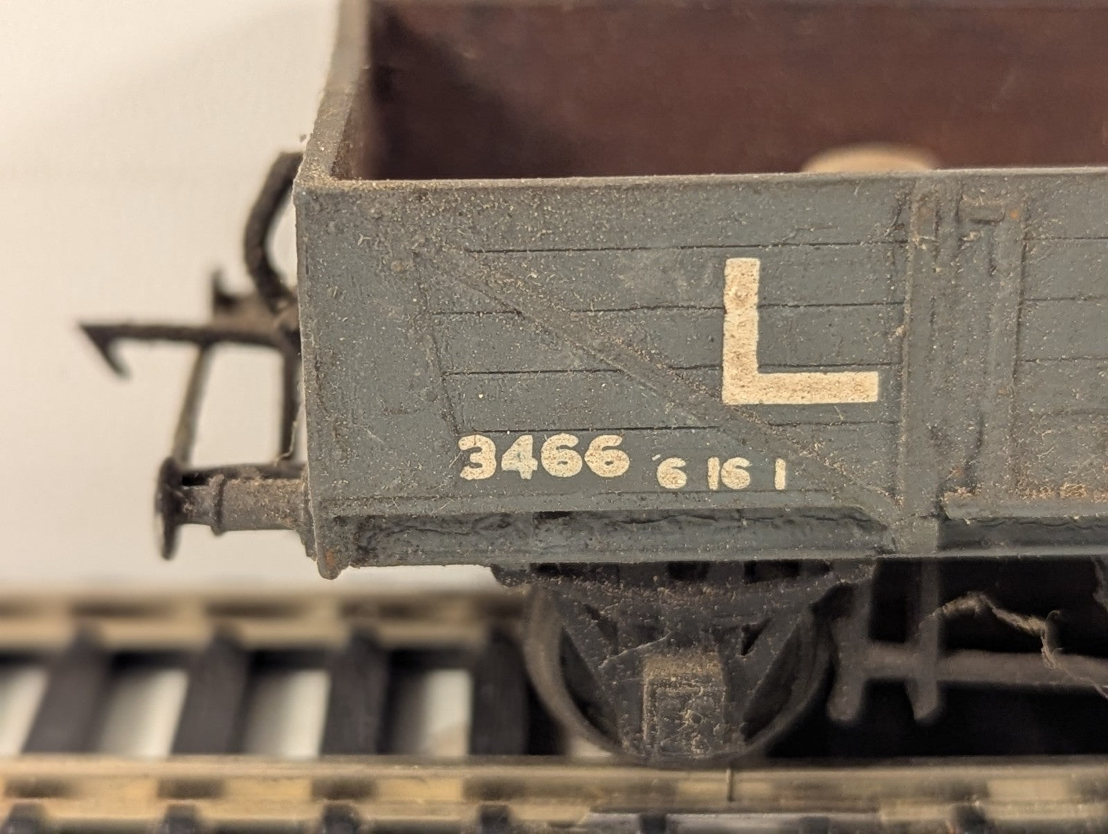 Kitbuilt OO Gauge 5 Plank Open Wagon Goods Wagon 3466 LMS Grey