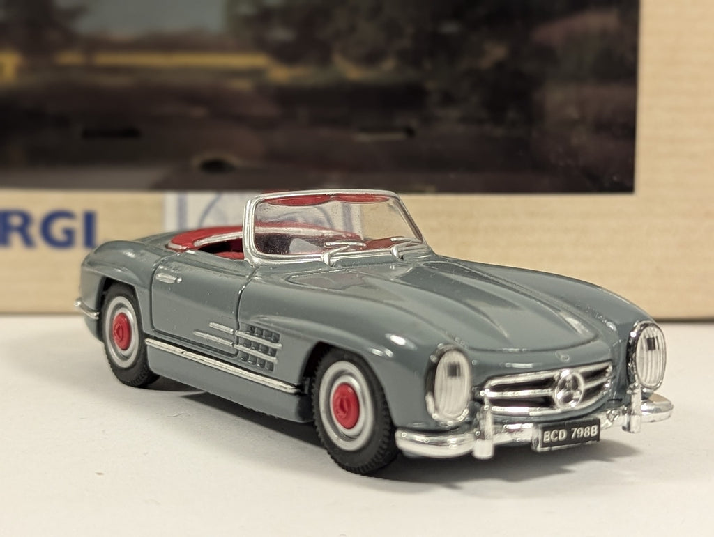 Corgi Mercedes 300 Open Top Die-cast Car BCD 798B Grey with Red Interior 96411