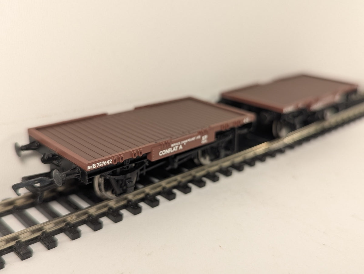 Bachmann OO Gauge BR Bauxite Conflat A Wagons (Pair) Freight Wagon