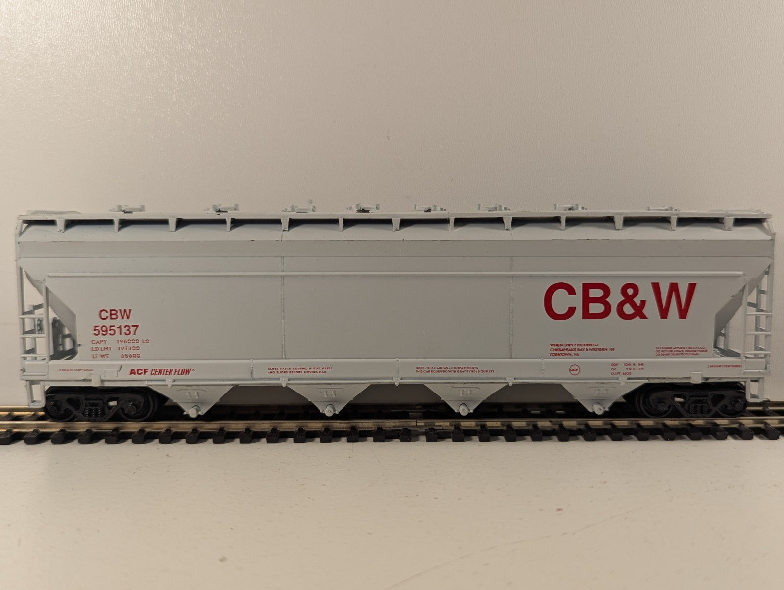 Athearn HO Scale ACF Center Flow Covered Hopper 595137