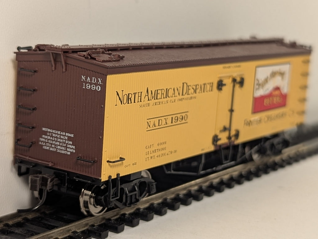 Atlas HO Gauge 40ft Wood Refrigerator Car Pantier Creamery Co. Goods Wagon 1990