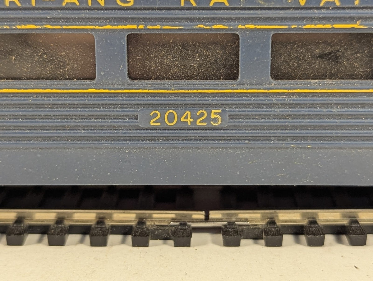 Triang Vista Dome Coach finished in Transcontinental Blue & Yellow livery.