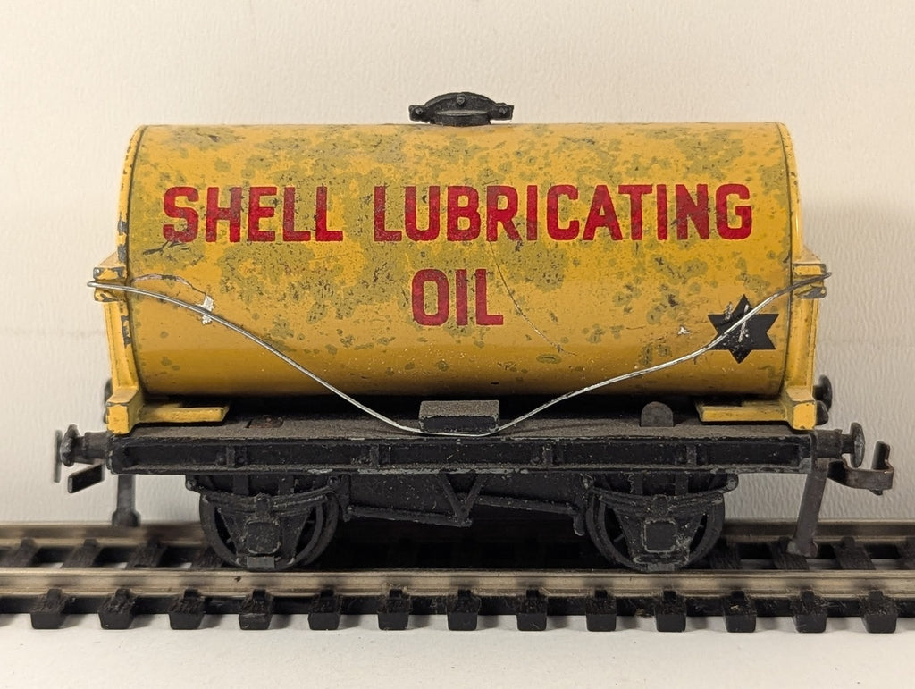 Hornby Dublo OO Gauge Shell Lubricating Oil Tank Wagon Shell Yellow 4675