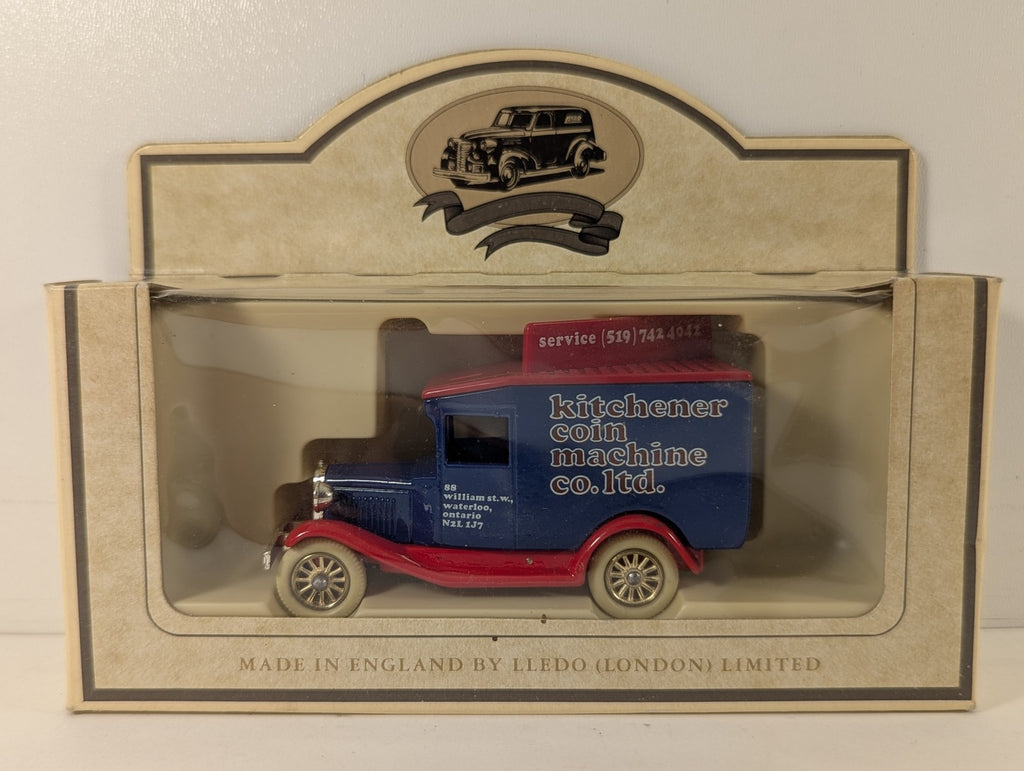 Lledo Model A Ford Van Die-cast Model Van Kitchener Coin Machine Co. Ltd.