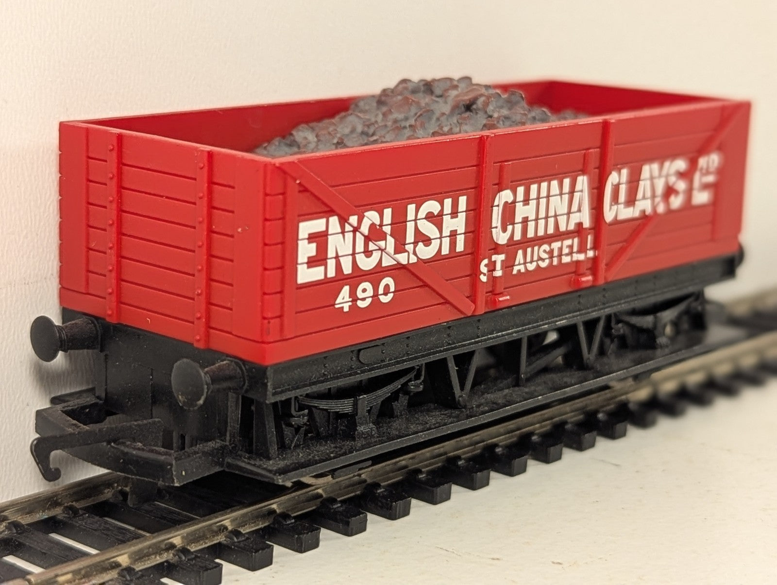Hornby OO Gauge 7 Plank Open Wagon Goods Wagon 490 English China Clay
