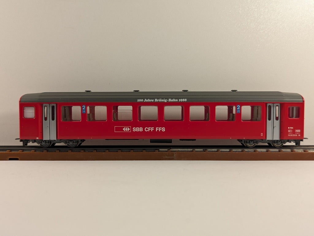 Bemo 3271 424 HOe Gauge SBB B 744 "100 Jahre"First & Second Class Coach - boxed