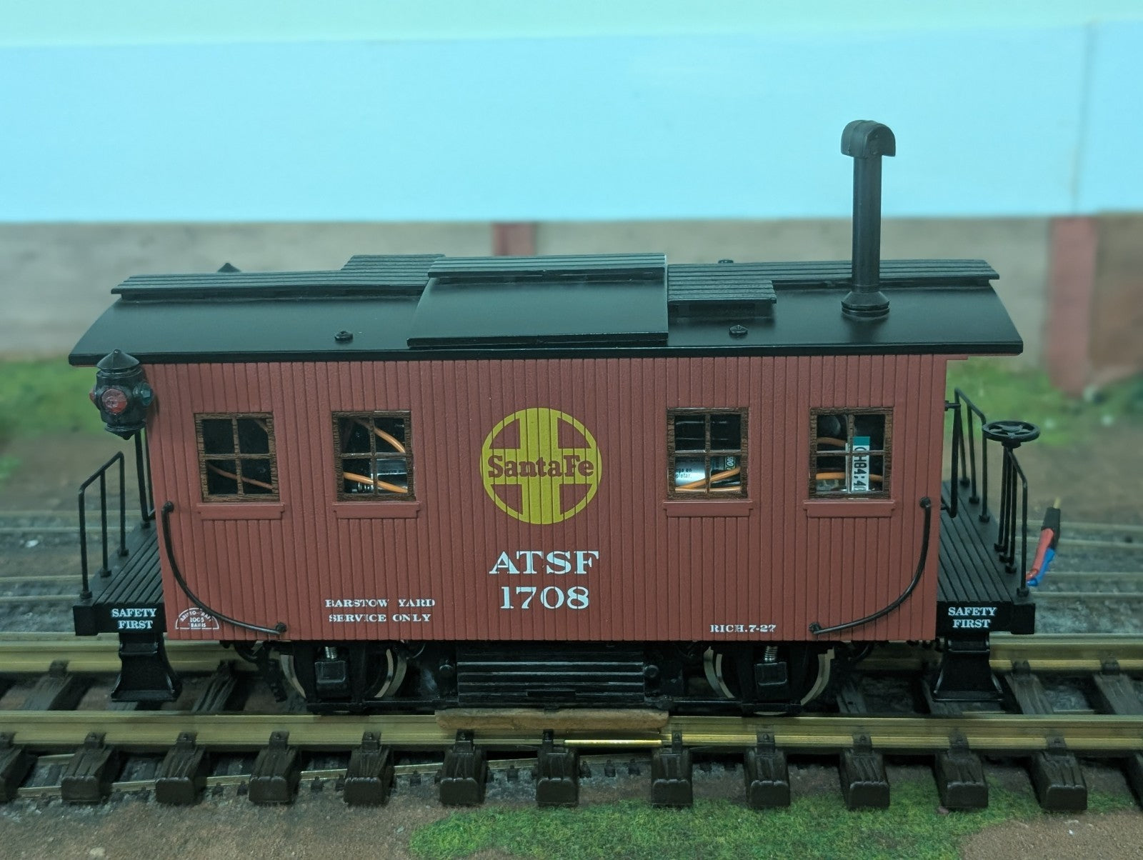 Aristo Craft G Scale Atchison Topeka & Santa Fe Track Cleaning # 1708 Caboose