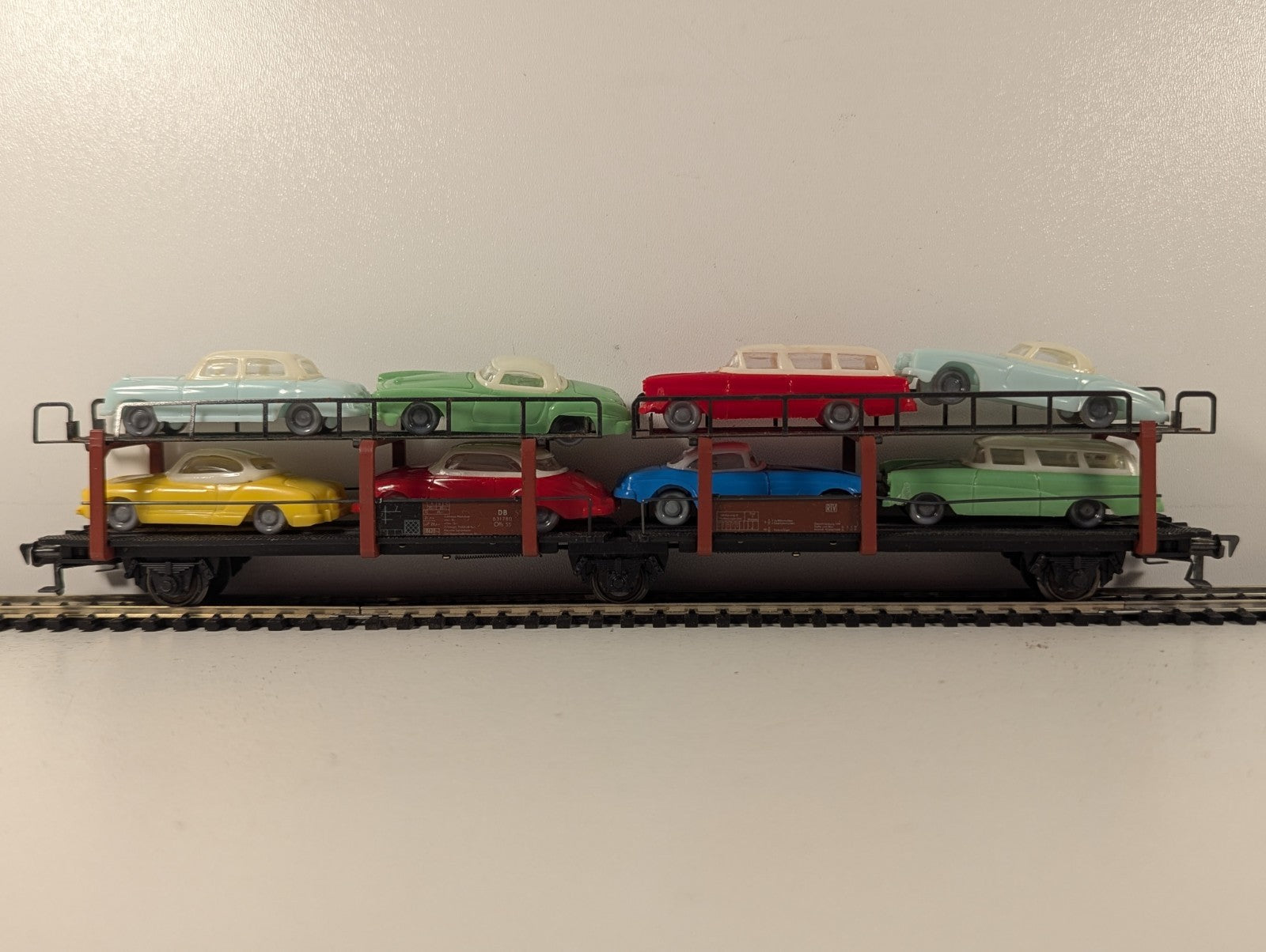 Fleischmann HO Gauge DB Double-Deck Car Transporter Wagon Goods Wagon