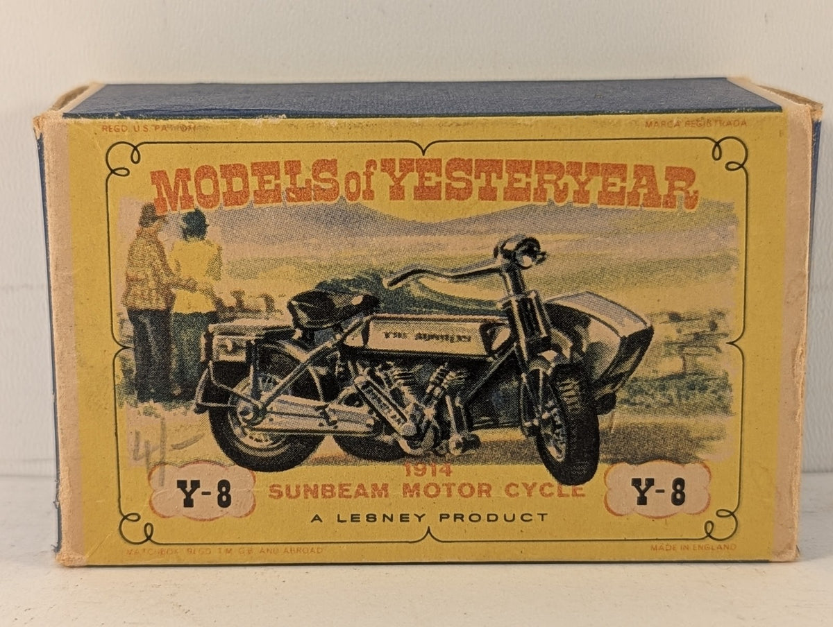 Lesney 1914 Sunbeam Motor Cycle Die-cast Model Chrome Y-8