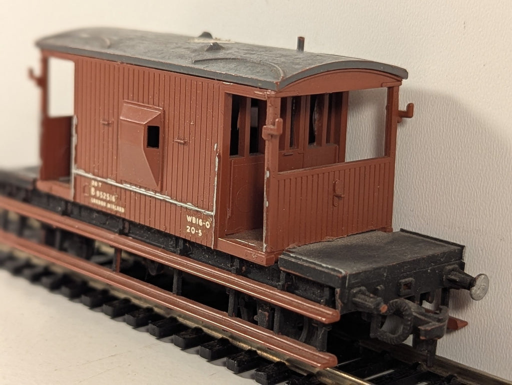 Hornby Dublo BR 20 Ton Brake Van OO Gauge - Missing Buffer Heads & Coupling