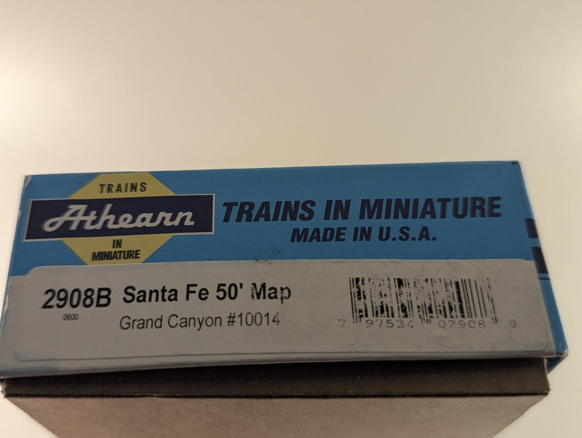 Athearn HO Gauge Santa Fe 50' Map Grand Canyon Boxcar Rolling Stock 10014