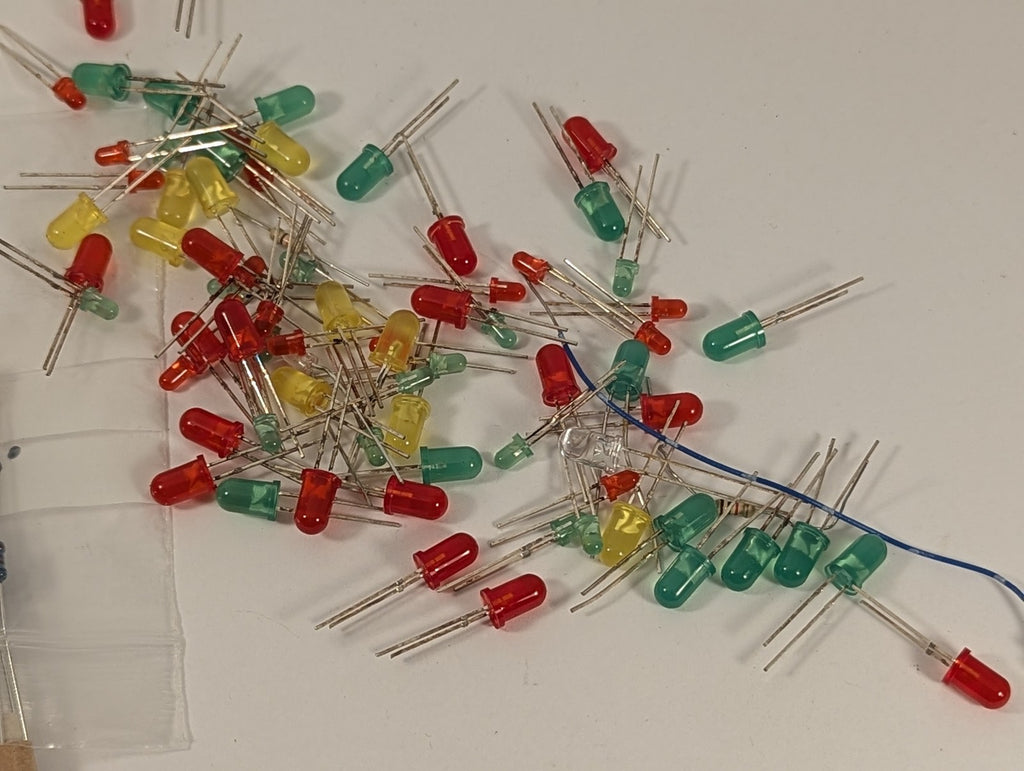 Assorted LEDs and Resistors Electronic Components