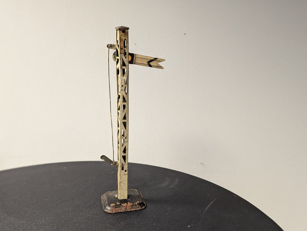 Hornby O Gauge Tinplate Lattice Single Arm Distant Signal