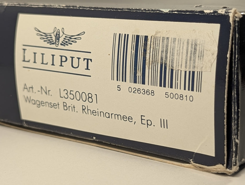 Liliput HO Gauge Wagenset Brit. Rheinarmee, Ep. III Passenger Coach Set