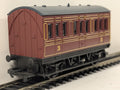 Hornby OO Gauge LMS 4-Wheel Composite Coach Passenger Coach 12 LMS Maroon R339
