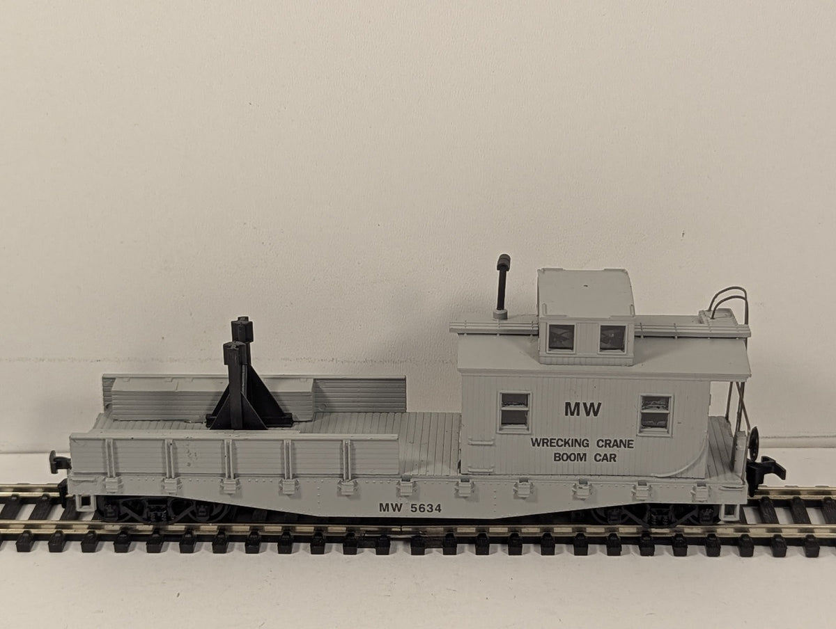 Athearn HO Scale Wrecking Crane Boom Car Rolling Stock MW 5634