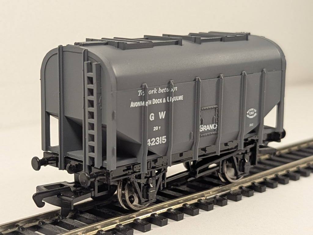 Dapol OO Gauge GWR Avonmouth Bulk Grain Hopper Goods Wagon 42315 GWR Grey B528