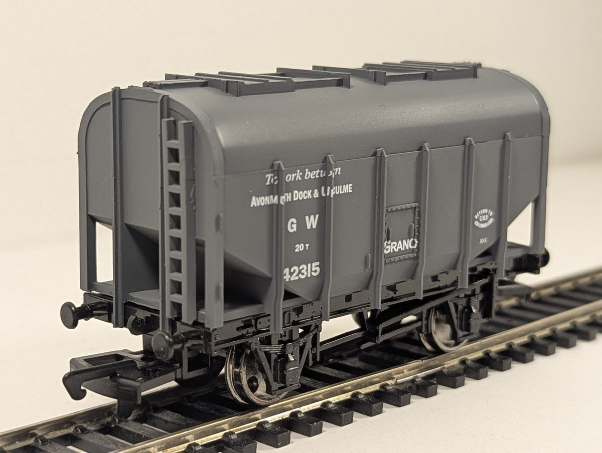 Dapol OO Gauge GWR Avonmouth Bulk Grain Hopper Goods Wagon 42315 GWR Grey B528
