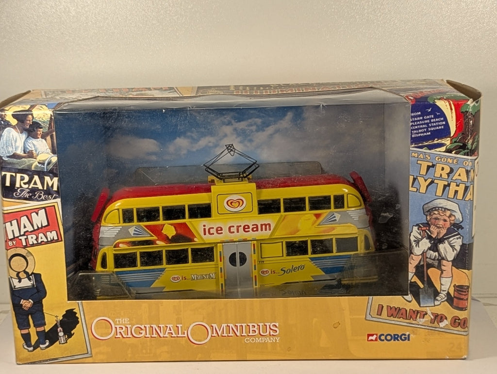 Corgi 1:76 Scale Balloon Tram 719 Blackpool Transport (Wall's) OM43