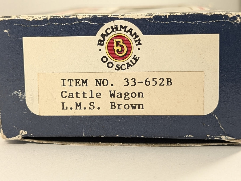 Bachmann OO Gauge Cattle Wagon Goods Wagon 214875 LMS Brown 33-652B