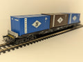 HO Gauge DB Container Flat Wagon with Norasia Containers