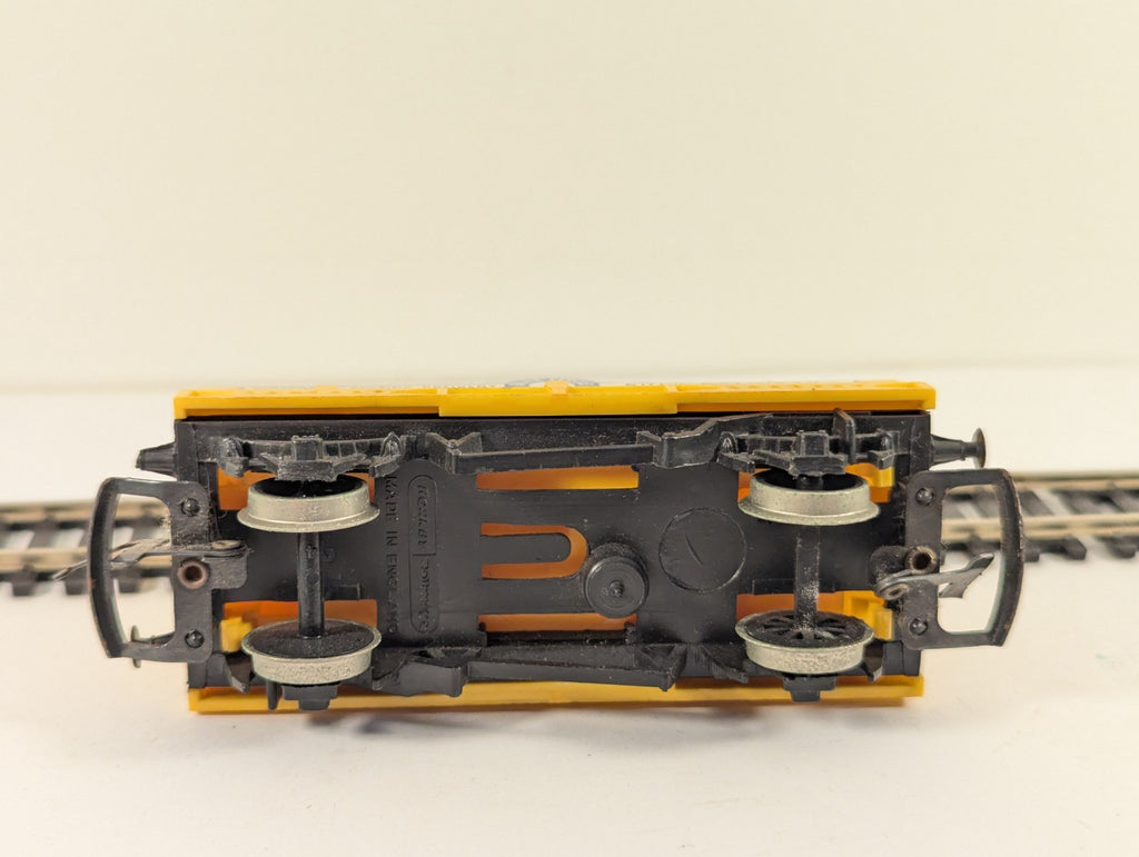 Tri-ang Hornby R564 OO Gauge Blue Circle Cement Wagon Yellow