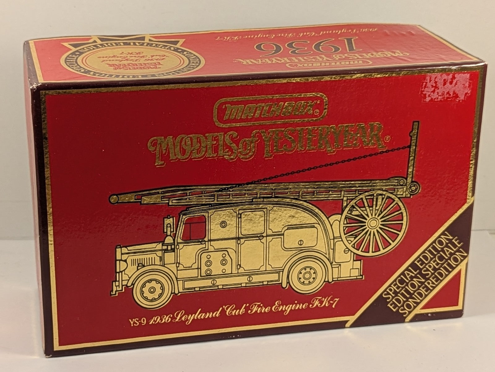 Matchbox Models of Yesteryear YS-9 1936 Leyland Cub Fire Engine FK-7