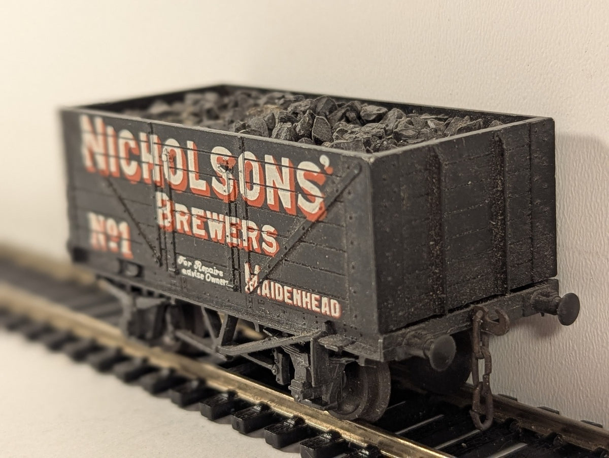 British Trix OO Gauge Nicholsons Brewers 7-Plank Open Wagon Goods Wagon 1 5001