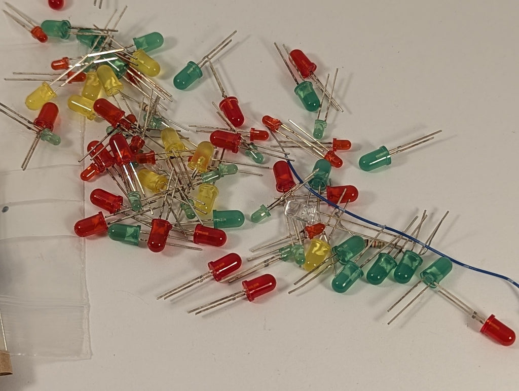 Assorted LEDs and Resistors Electronic Components