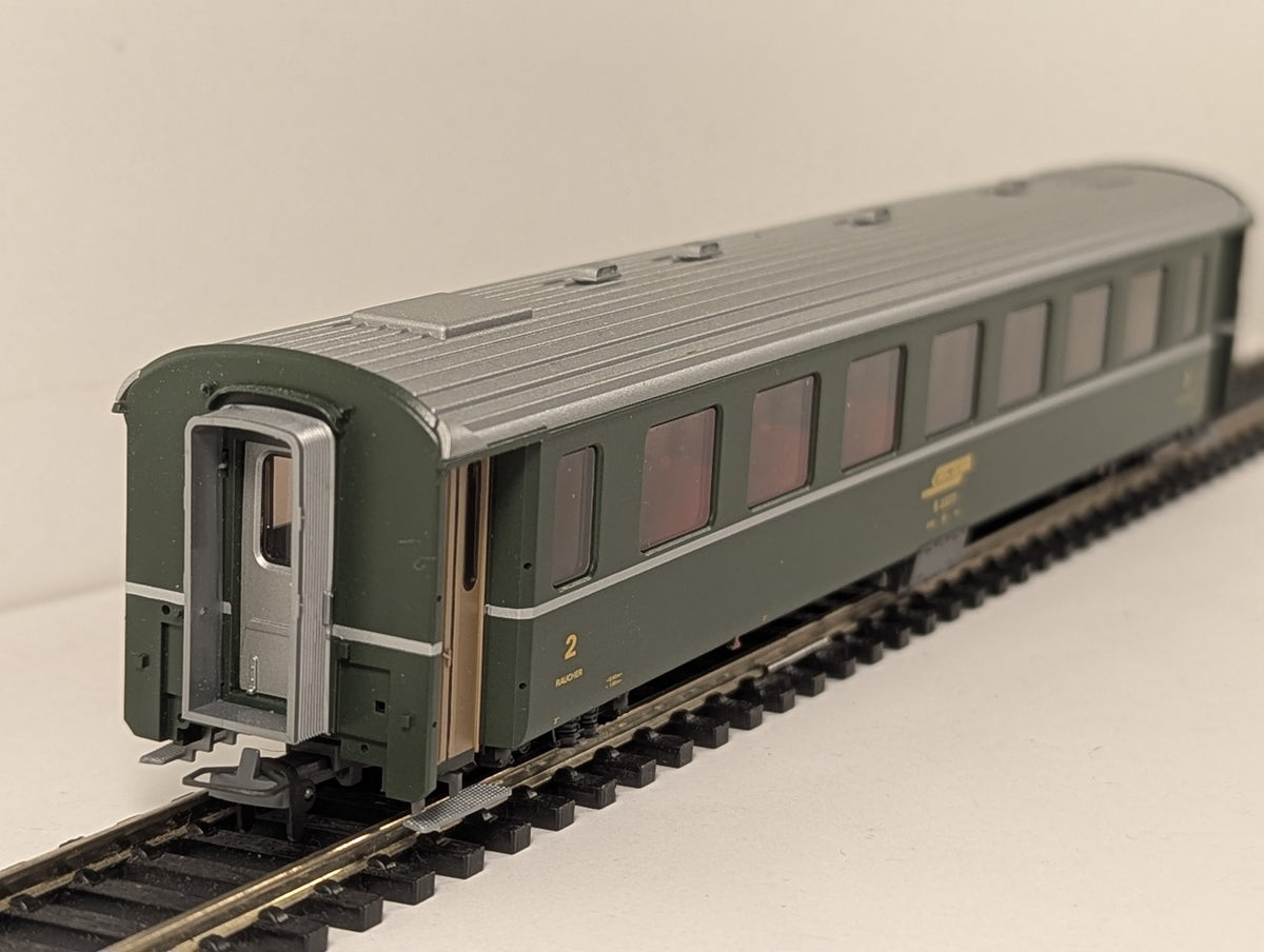 Bemo H0m RhB EW I Second Class Coach B 2377 Passenger Coach RhB green 3240 117