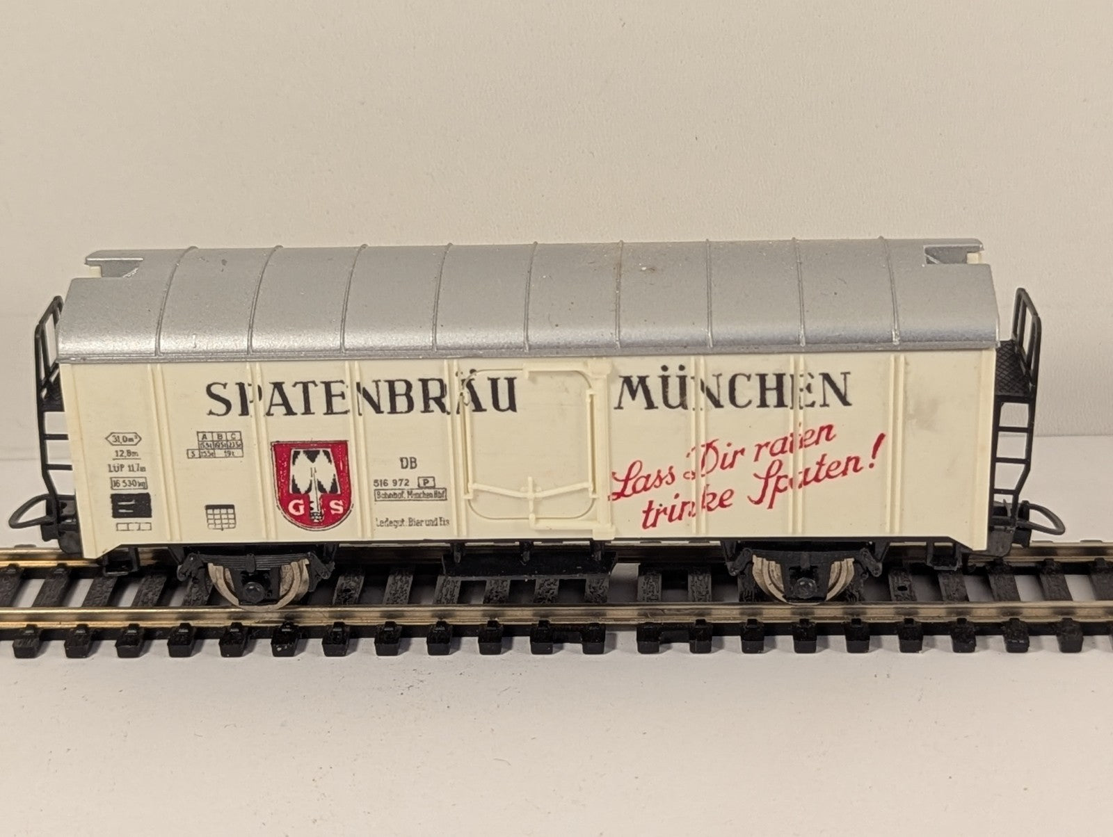 Lima HO Gauge White Spatenbräu Beer Refrigerator Car Boxed
