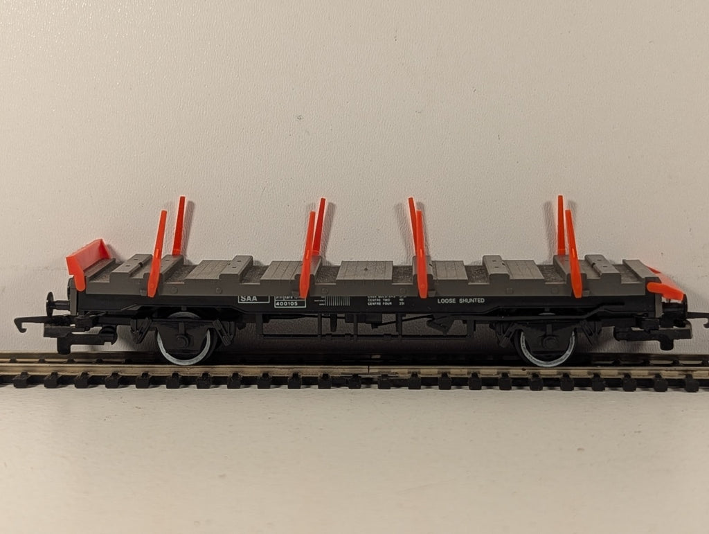 Hornby OO Gauge BR SAA Steel Carrier Wagon Goods Wagon 400105 BR Grey
