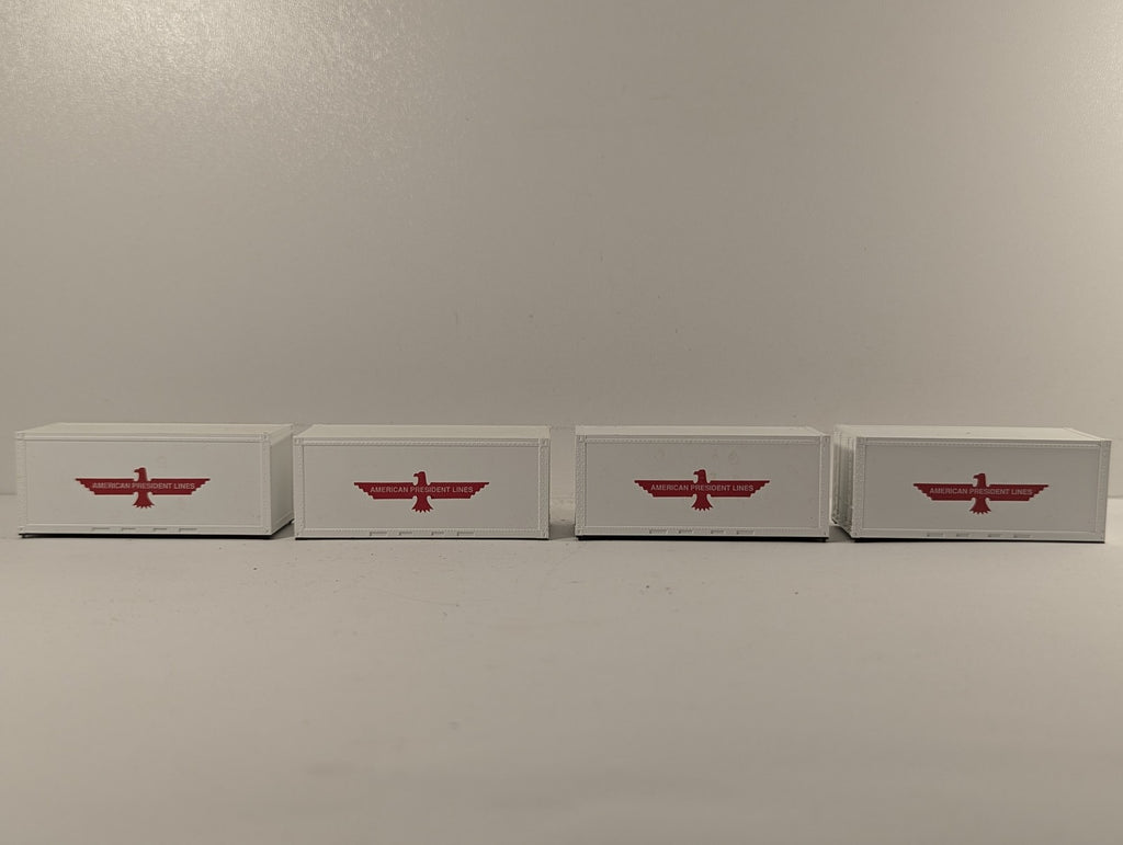 Athearn HO Gauge 20 Ft Smooth Side Containers 6A7120 American President Lines