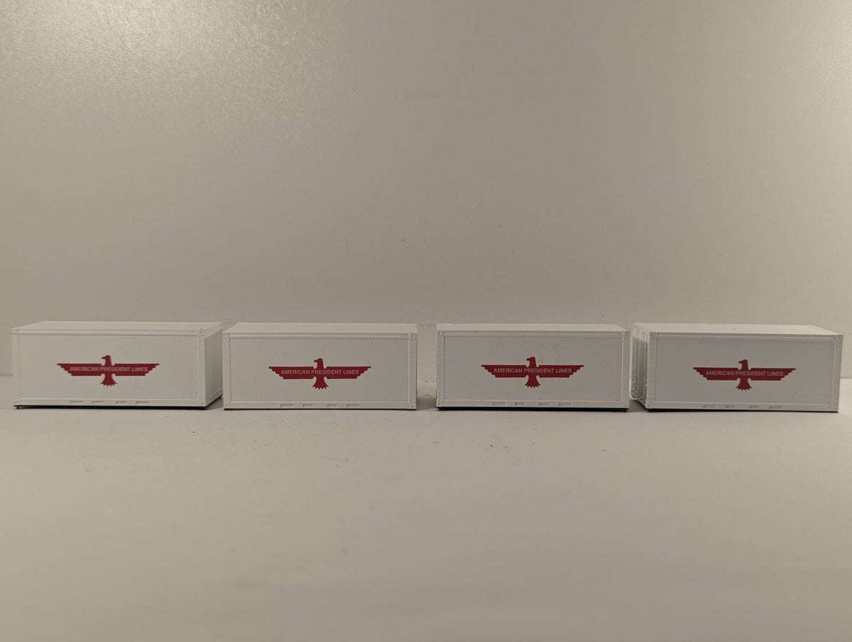 Athearn HO Gauge 20 Ft Smooth Side Containers 6A7120 American President Lines