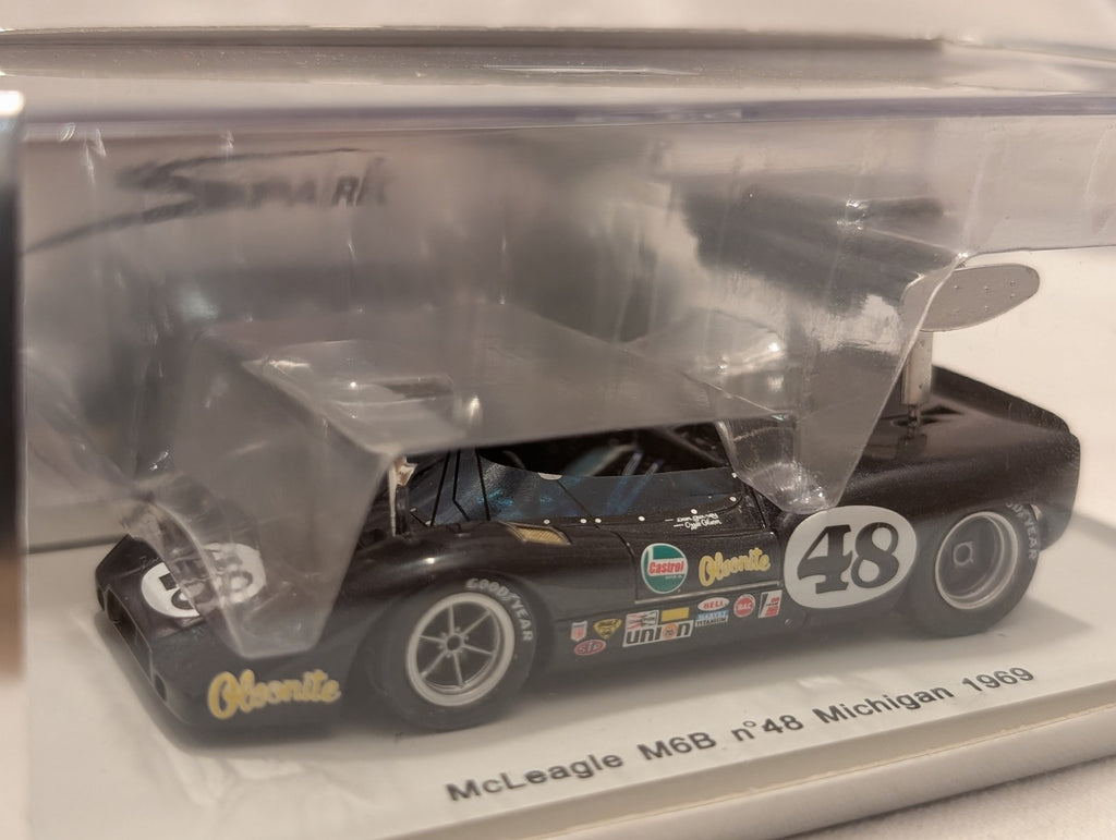 Spark McLeagle M6B nº48 Michigan 1969 Dan Gurney Model Car Olsonite Black S1119