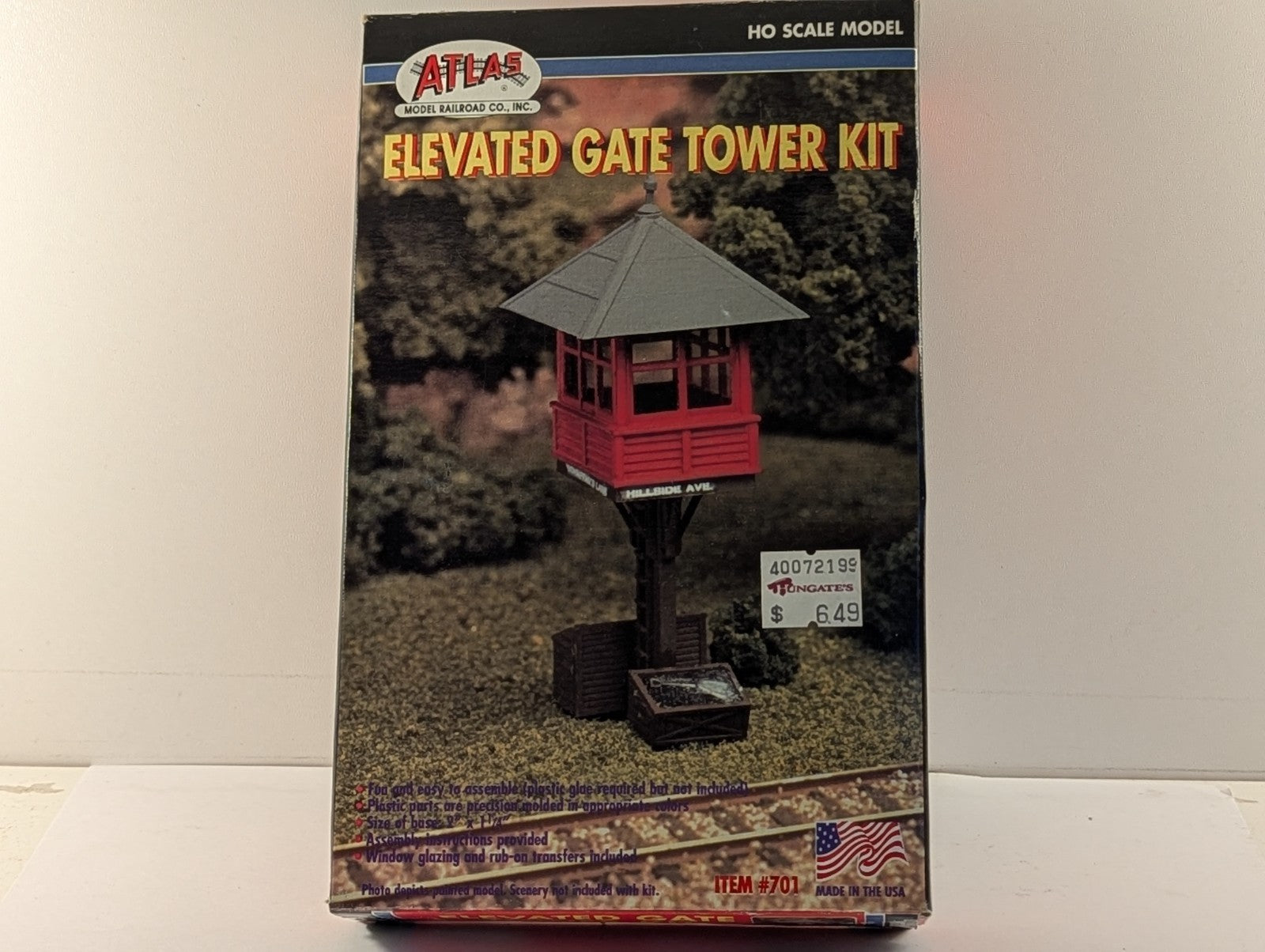 Atlas HO Scale Elevated Gate Tower Kit Building Kit 701