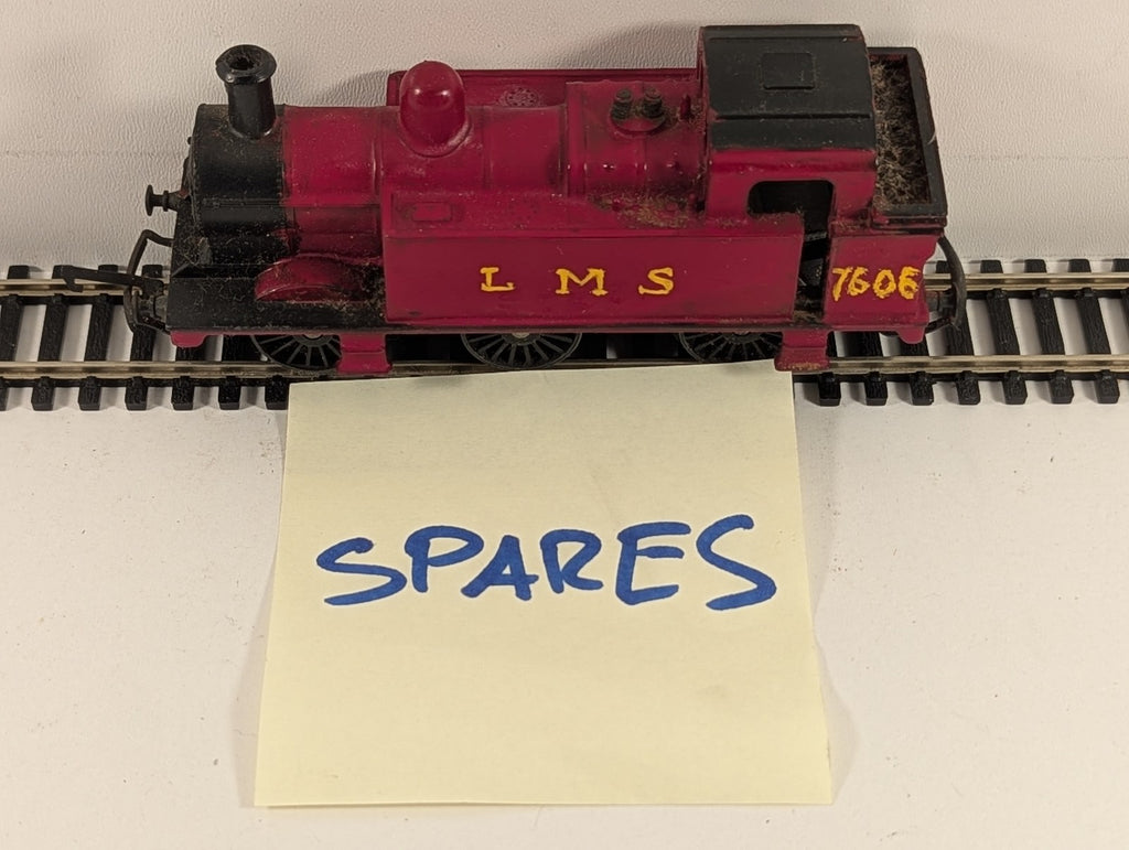 Tri-ang OO Gauge Class 3F Jinty 0-6-0T Steam Locomotive 7606 LMS Red (Repaint)