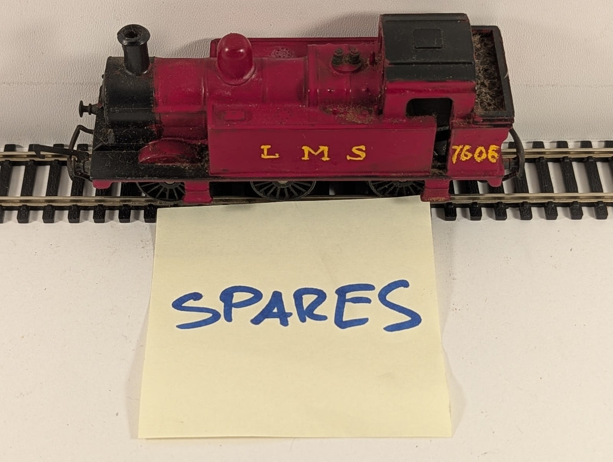 Tri-ang OO Gauge Class 3F Jinty 0-6-0T Steam Locomotive 7606 LMS Red (Repaint)