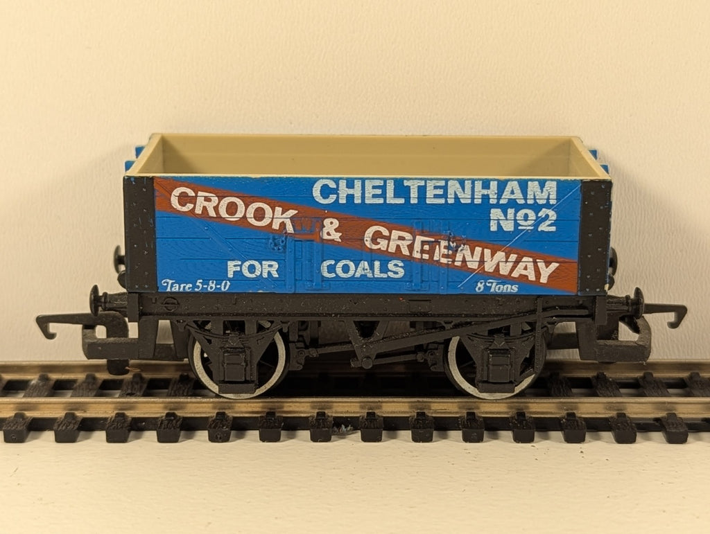 Hornby R024 OO Gauge Open Wagon – Crook & Greenway No. 2 – Blue